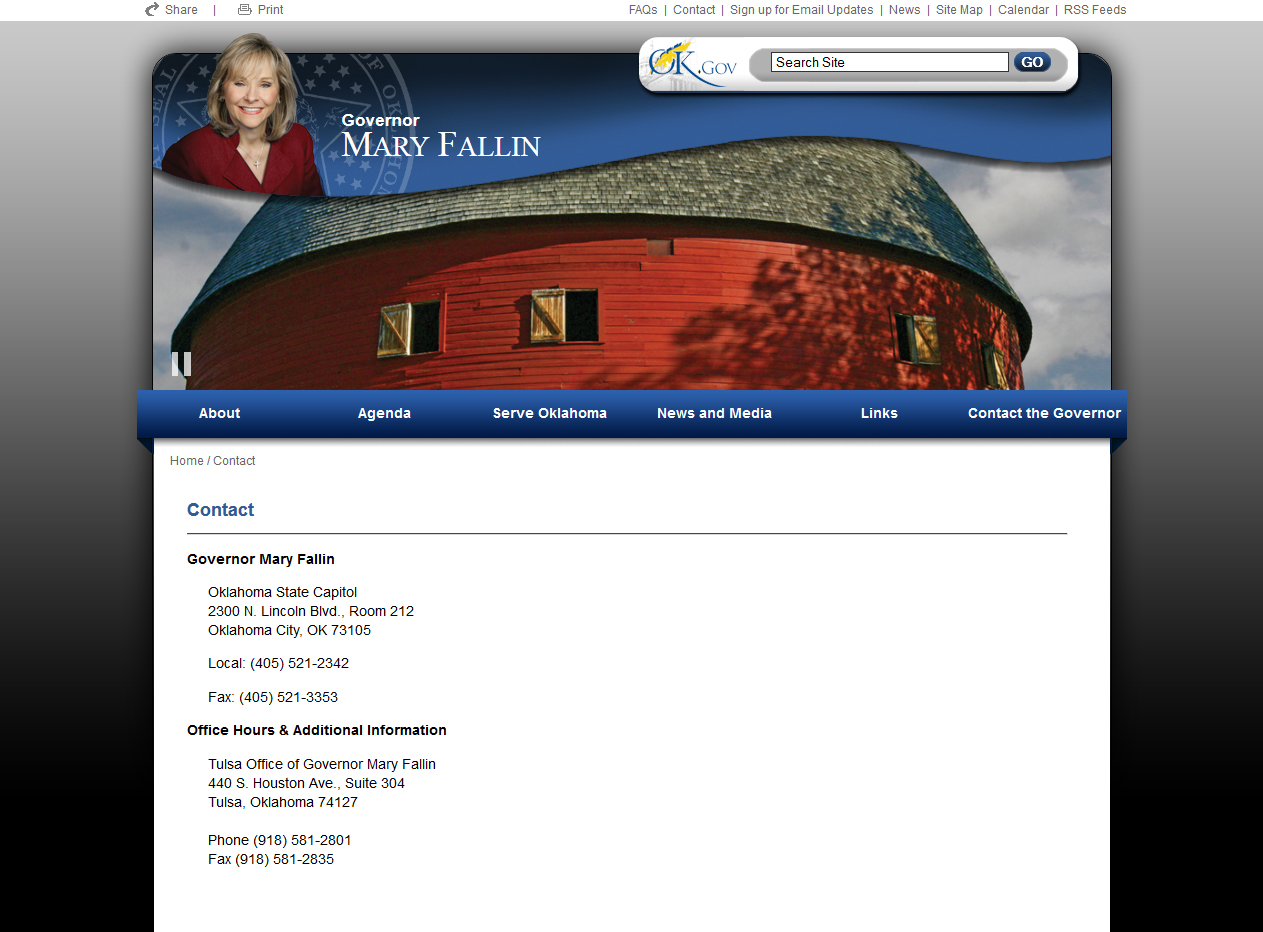 Governor's Website